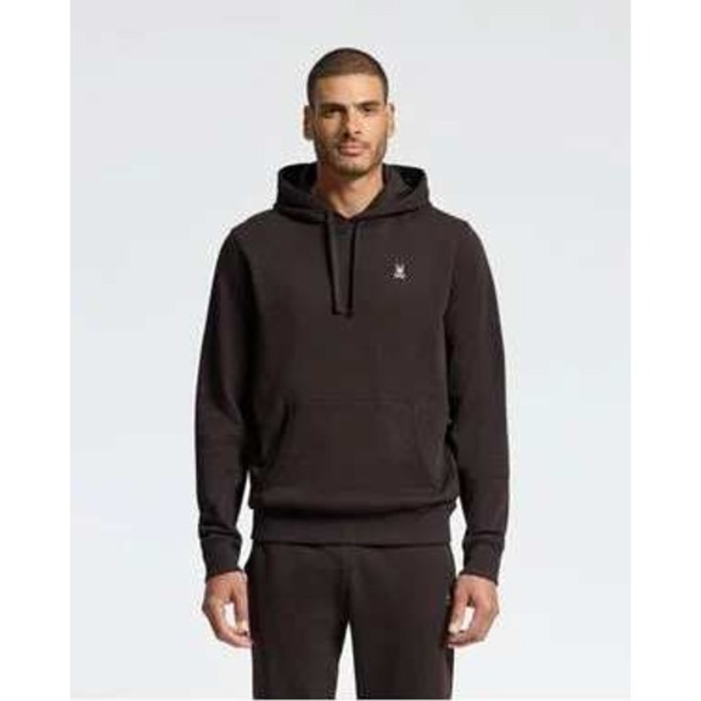 Psycho Bunny Levy Essential Fleece Hoodie Ganache Brown Small New With Tags
